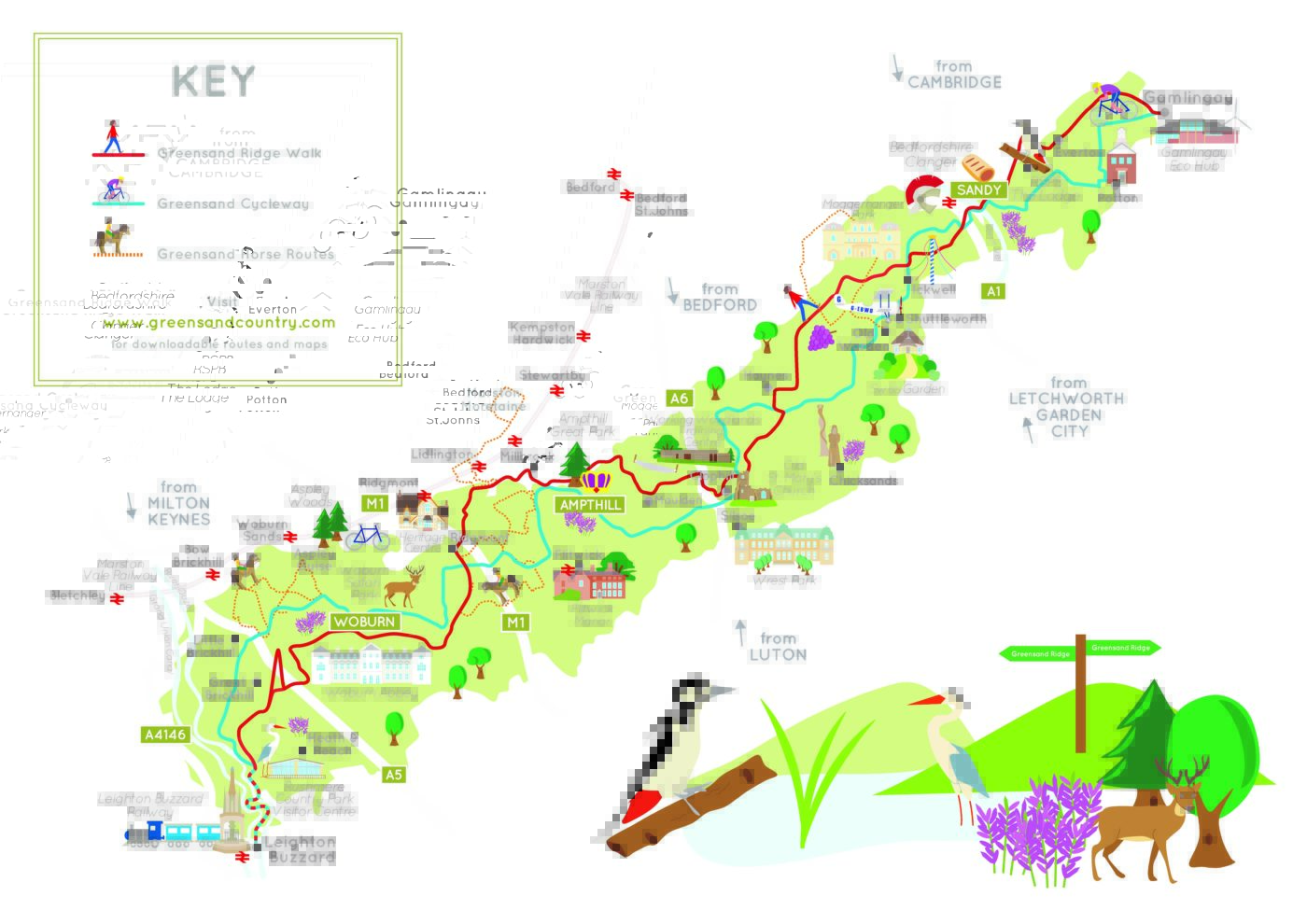 Map in Revealing Greensand Country 2021 Booklet